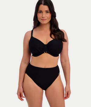 Beach Waves High-Waist Bikini Bottom: undefined