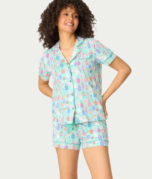 Whimsy Knit Shorts Pajama Set: undefined