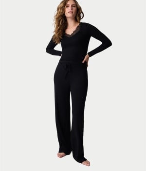 Lacey Basics Knit Pajama Set: undefined