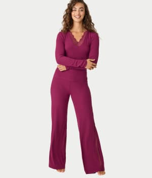 Lacey Basics Knit Pajama Set: undefined