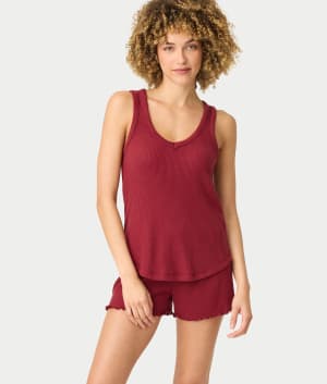 Textured Essentials Knit Shorts Set: undefined