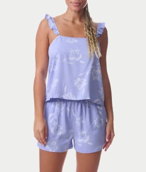 Cami Woven Boxer Pajama Set: undefined