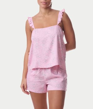 Cami Woven Boxer Pajama Set: undefined