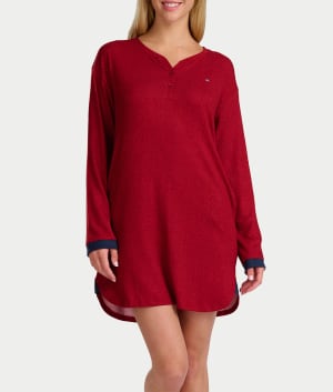 Pillowsoft Henley Sleep Shirt: undefined