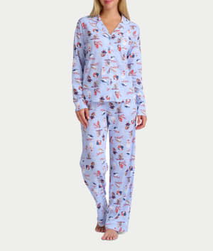 Girlfriend Knit Long Sleeve Pajama Set: undefined