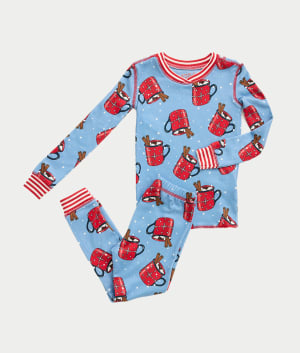 Hug In A Mug Kids Knit Pajama Set: undefined