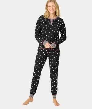Ski Jammie Classic Knit Pajama Set: undefined