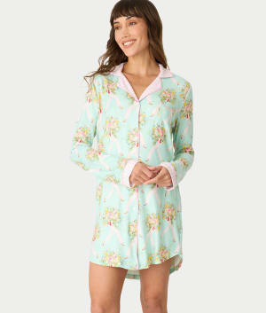 Adrian Valencia Knit Sleep Shirt: undefined