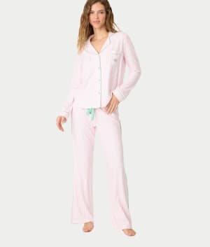 Happiest On The Court Knit Pajama Set: undefined