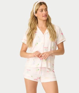 Pretty Punch Cocktail 3-Piece Knit Pajama Set: undefined