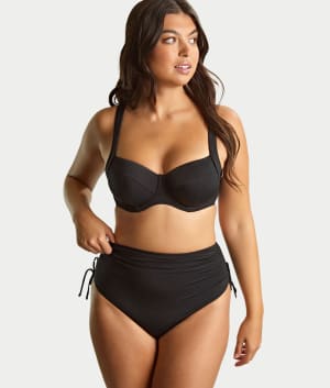 Signature Midi Gather Adjustable Bikini Bottom: undefined