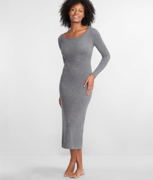 Long Sleeve Cashmere Dress: undefined