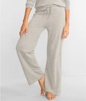 Cashmere Wide Leg Knit Lounge Pants: undefined