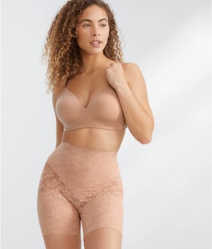 The Smoothing Lace Mid-Thigh Shaper: undefined