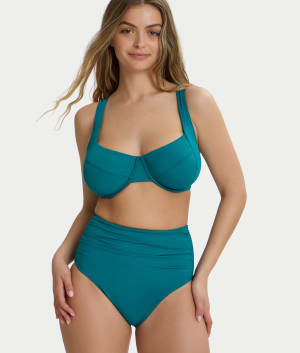 The Slimming High Leg Bikini Bottom: undefined