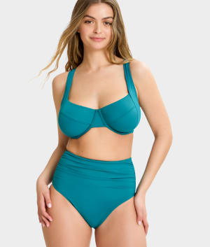 The Slimming High Leg Bikini Bottom: undefined