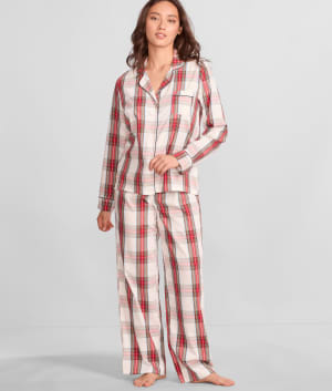 The Cozy Plaid Brushed Cotton Pajama Set: undefined