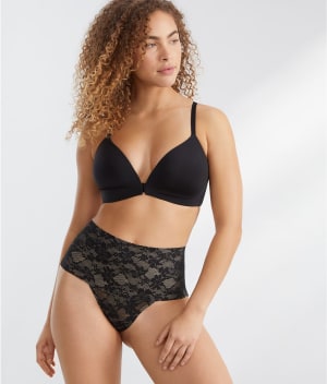 The Smoothing Lace Thong: undefined