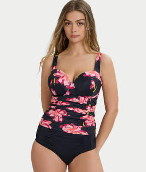 The Slimming Balconette Underwire Tankini Top: undefined