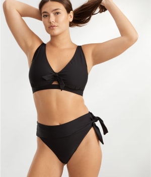 Sash Fold-Over Bikini Bottom: undefined