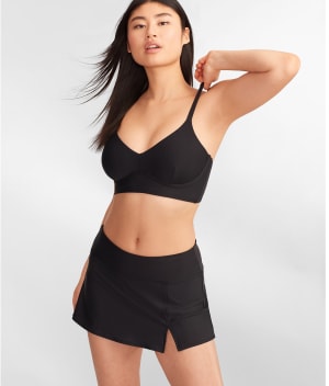 High-Waist Skirted Bikini Bottom: undefined