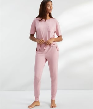 Relax, Recharge, Recycled French Terry Joggers: undefined