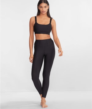 Luxe Sheen Corset Sports Bra: undefined