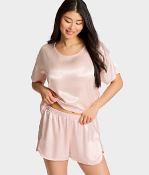 Brittany Satin Sleep Shorts: undefined
