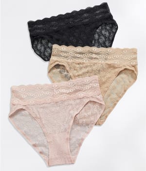 Lace Kiss Hi-Cut Brief 3-Pack: undefined