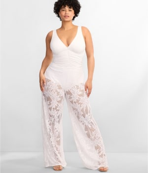 Wild Palm Crochet Felicity Cover-Up Pants: undefined