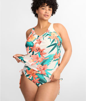 Island Flora Core Underwire Tankini Top: undefined