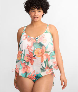 Island Flora Captive Underwire Tankini Top: undefined