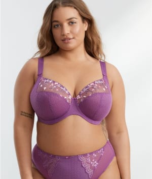 Charley Floral Side Support Plunge Bra: undefined