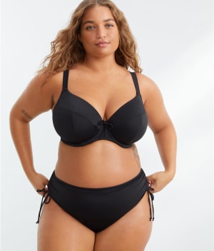 Plus Size Plain Sailing Plunge Bikini Top: undefined