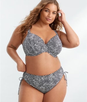 Plus Size Pebble Cove Plunge Bikini Top: undefined