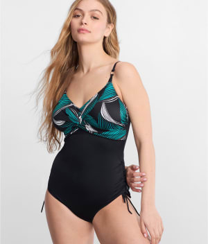 Saint Lucia Twist Underwire One-Piece: undefined