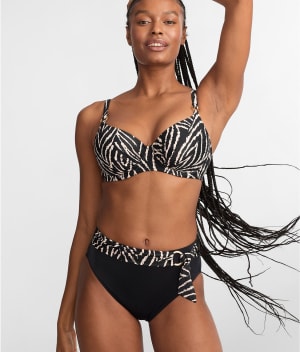 Silhouette Island High-Waist Bikini Bottom: undefined