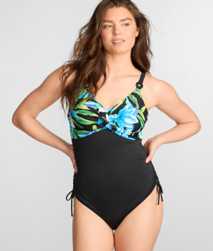 Talm Beach Twist Underwire One-Piece: undefined