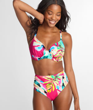 Carabelita High-Waist Bikini Bottom: undefined