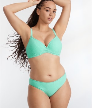 Ibiza Waves Plunge Bikini Top: undefined