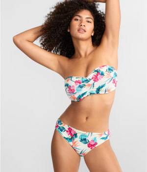 Palm Paradise Bandeau Bikini Top: undefined
