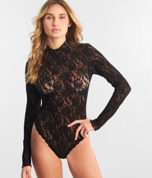Mock Turtleneck Bodysuit: undefined
