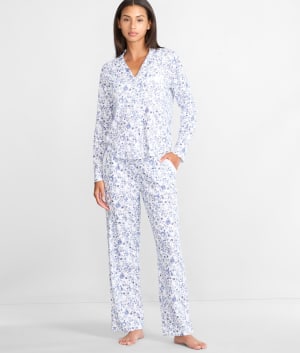 Plus Size Riviera Getaway Girlfriend Knit Pajama Set: undefined
