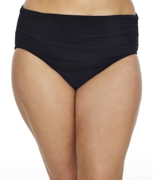 Plus Size Shirred Bikini Bottom: undefined