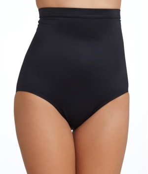 Solid High-Waist Bikini Bottom: undefined