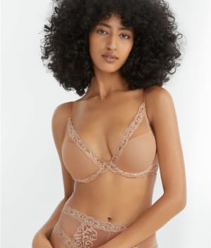 Feathers Plunge Bra: undefined