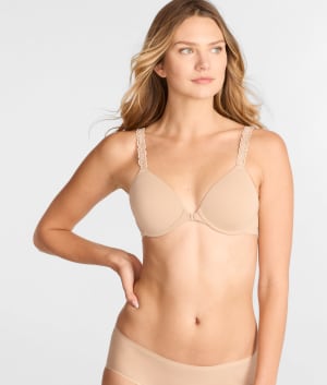Pure Luxe Front-Close T-Shirt Bra: undefined