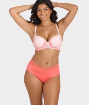 Shine Brief With Lace: undefined