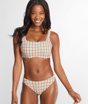 Seersucker Classic Bikini Bottom: undefined