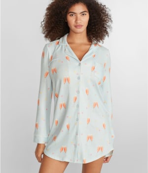 You Had Me At Rosé Knit Sleep Shirt: undefined